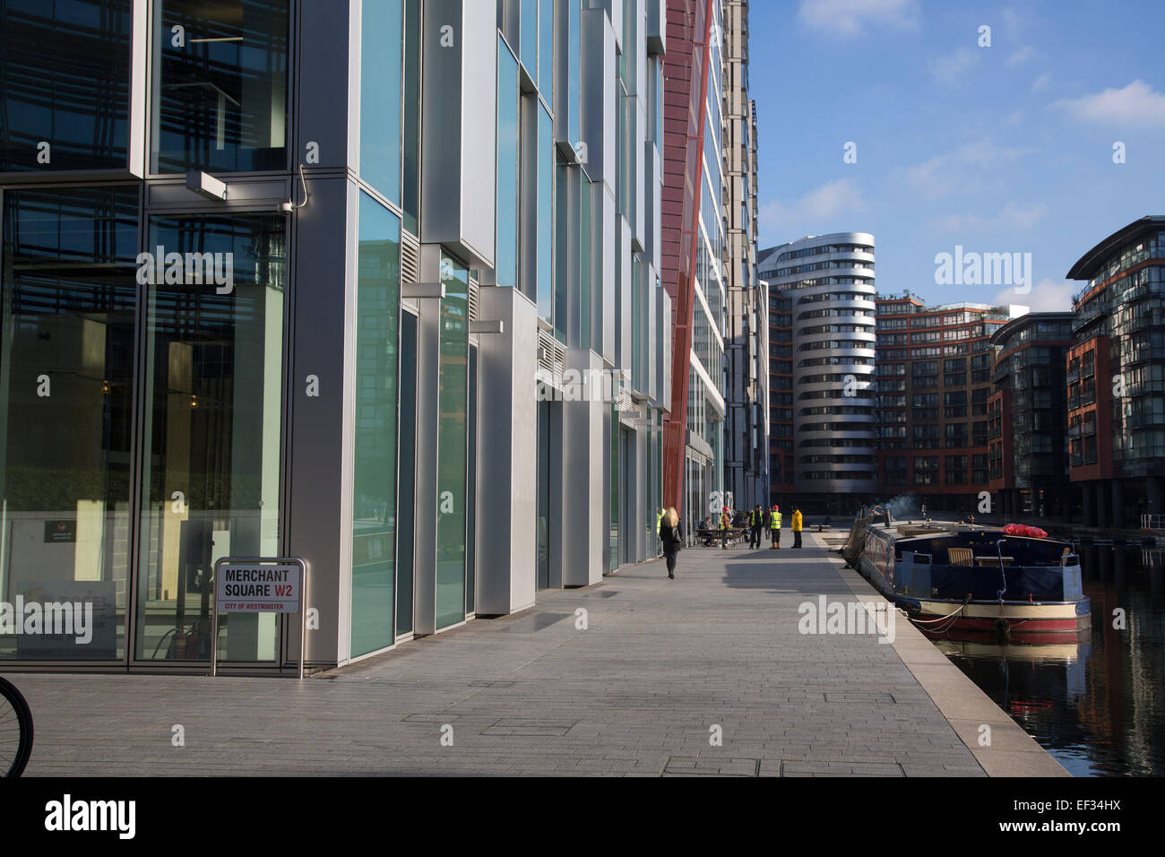 Paddington Basin neue Entwicklung Junction Regent und Grand Union Canal Stockfoto