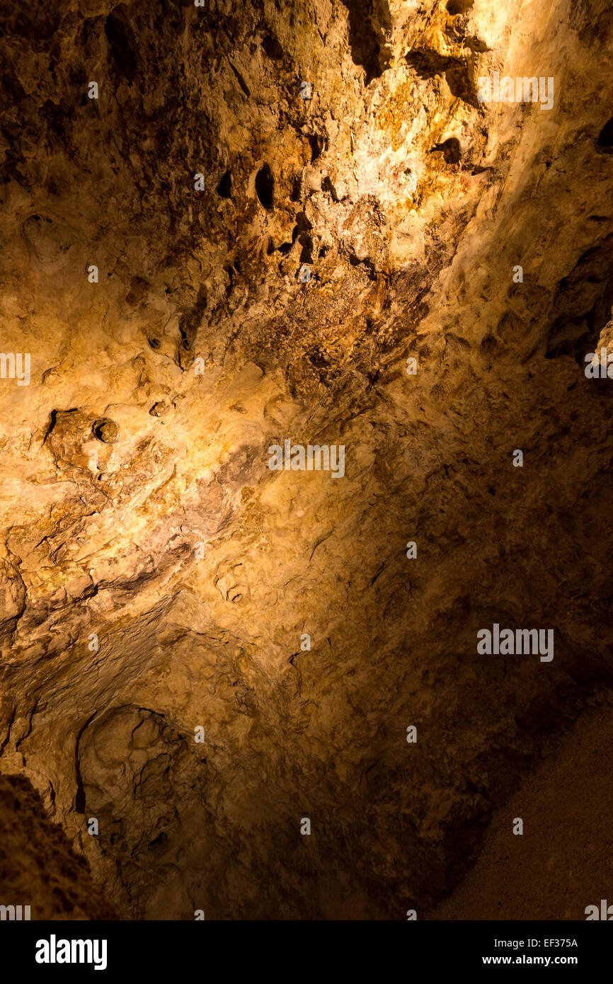Beleuchtete Höhle detail Stockfoto
