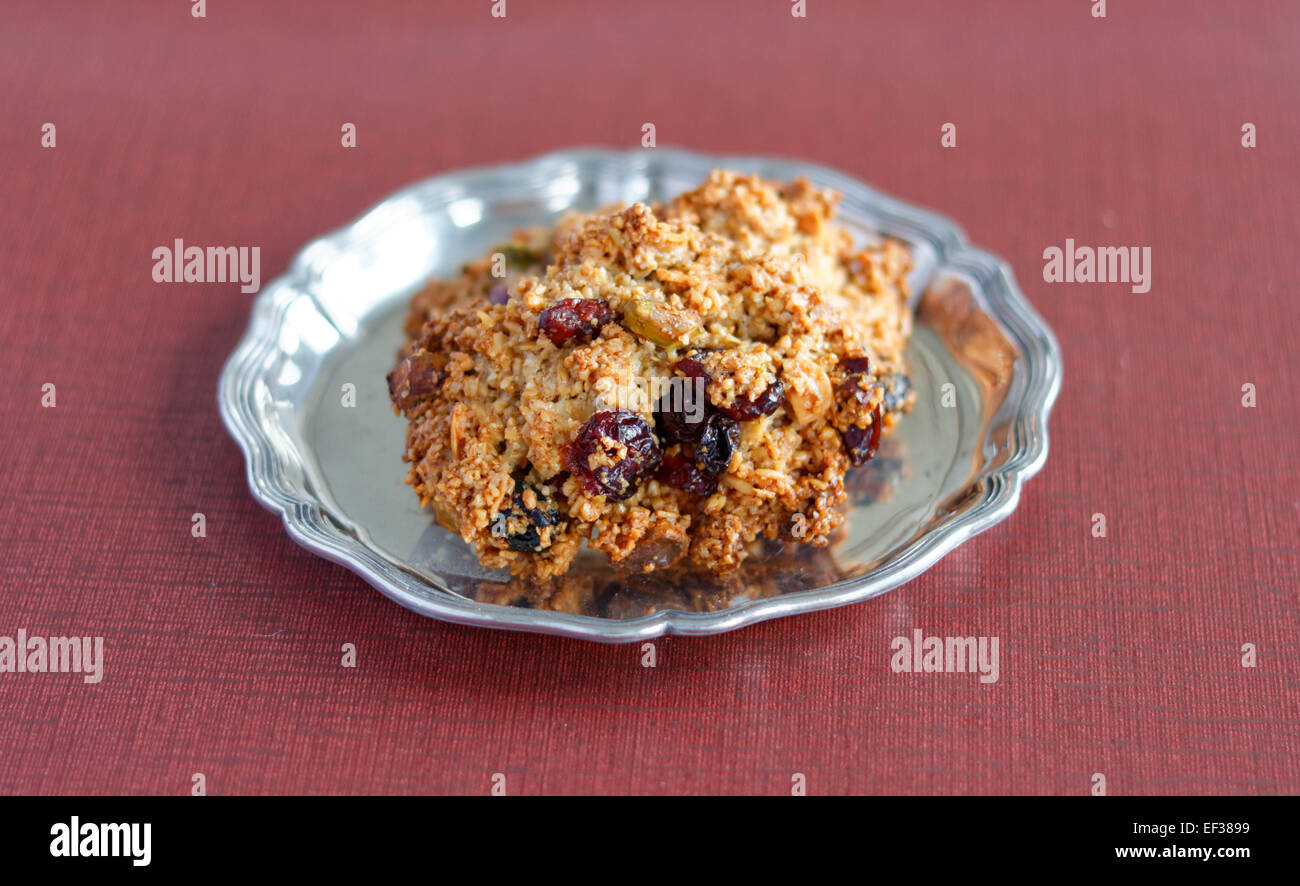 Hafer und Obst cookie Stockfoto