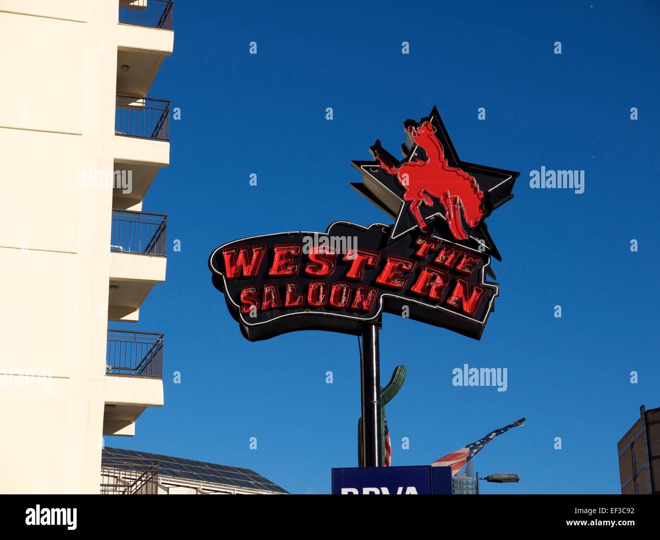 Der Western Saloon Bar Zeichen Stockfoto