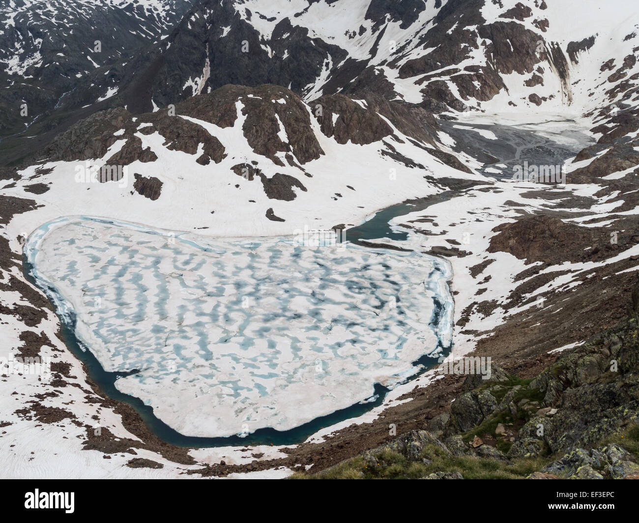„Vogelh,ttensee“ ist ein Kunstwerk, das eine ruhige Naturlandschaft einfängt und eine ruhige Szene mit lebhaften Farben und präzisen Pinselarbeiten widerspiegelt, die charakteristisch für den Stil des 19. Jahrhunderts sind. Stockfoto