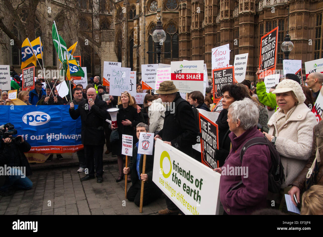 Westminster, London, UK. 26. Januar 2015. Als Parlament wird sich über Fracking abstimmen Gesetze Credit: Paul Davey/Alamy Live News Stockfoto