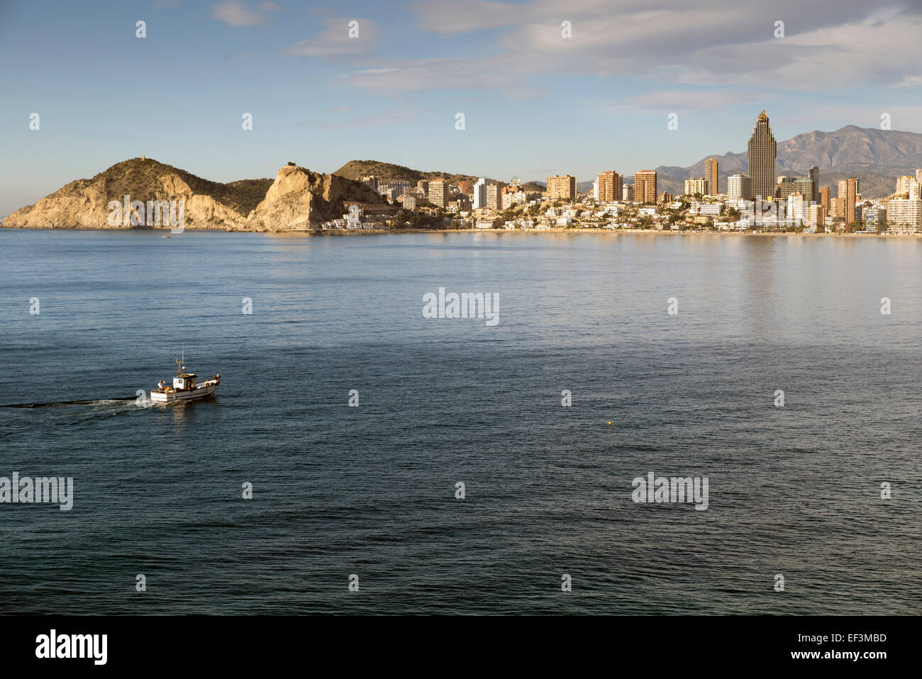 Die Skyline von Benidorm an der Costa Blanca Stockfoto