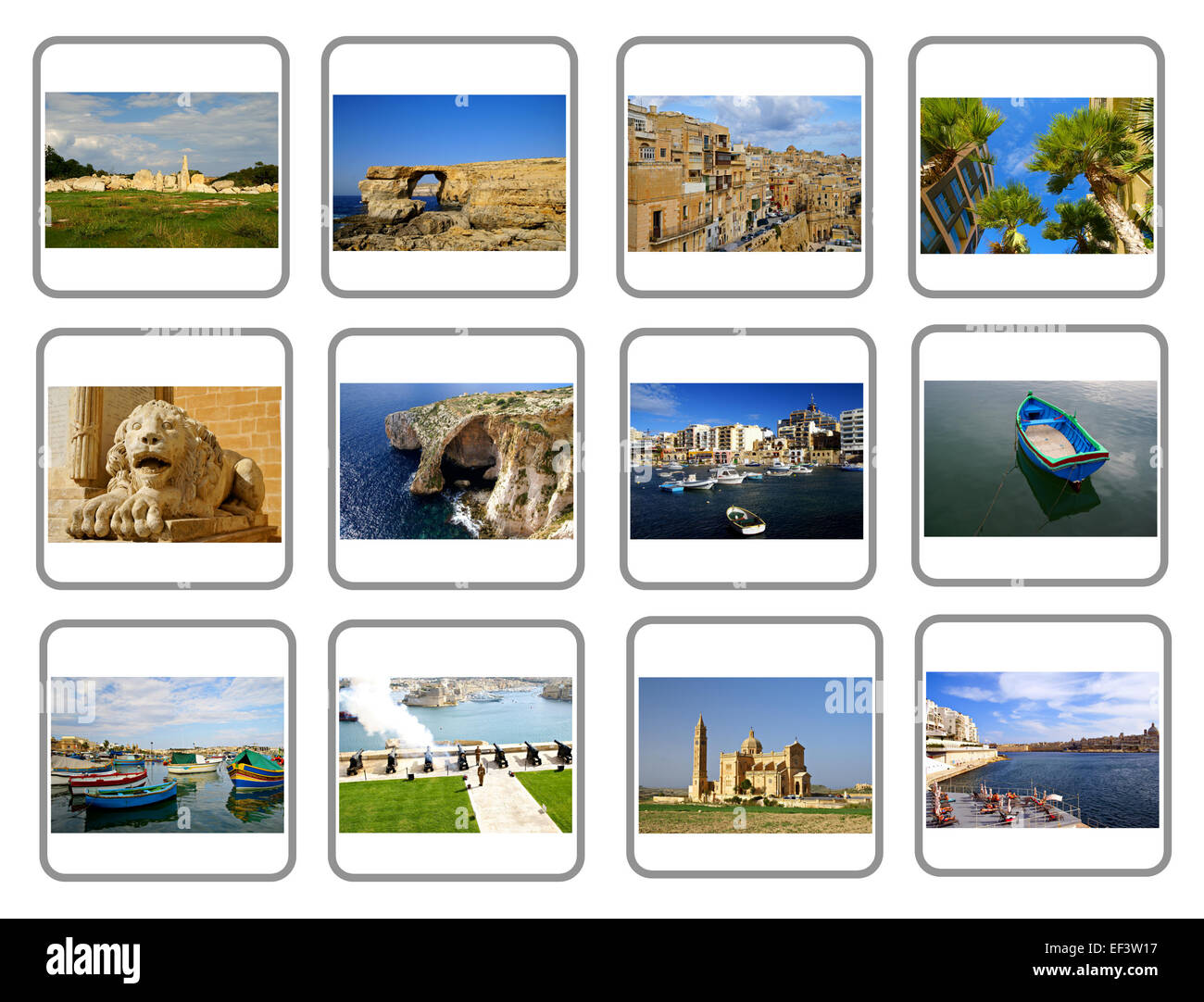 Reisen Malta und Gozo IslandsCollage Stockfoto