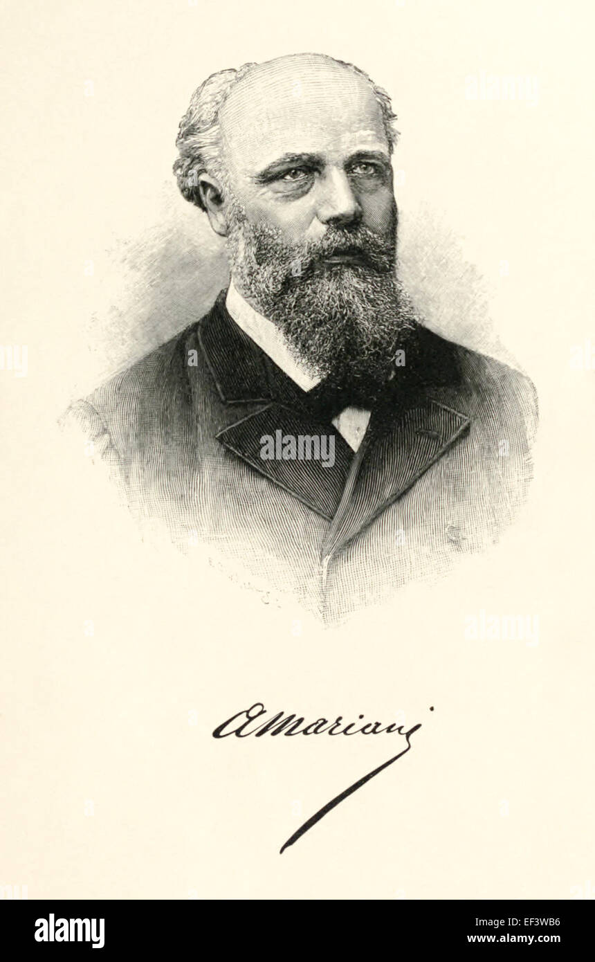 Angelo Mariani (1838-1914) Französisch Chemiker, der erste Coca-Wein, "Vin Mariani" 1863 hergestellt. Siehe Beschreibung weitere Informationen Stockfoto