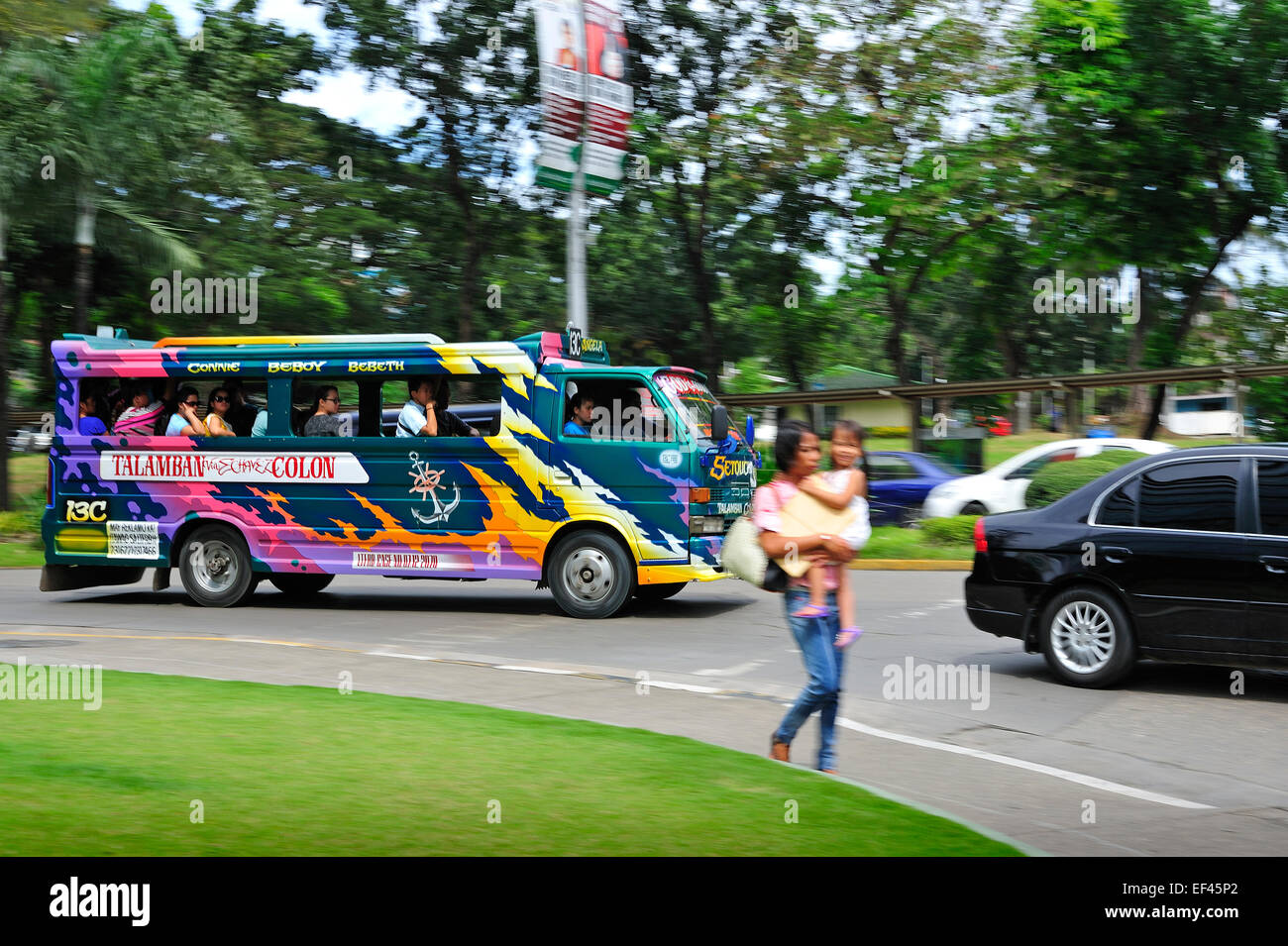 Cebu City Jeepney Philippinen Stockfoto