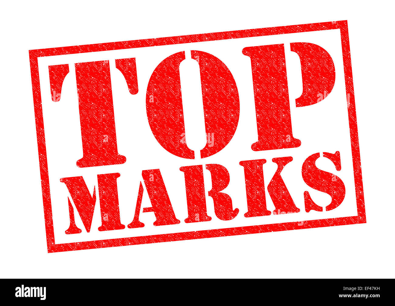 TOP Marken roten Stempel auf einem weißen Hintergrund. Stockfoto