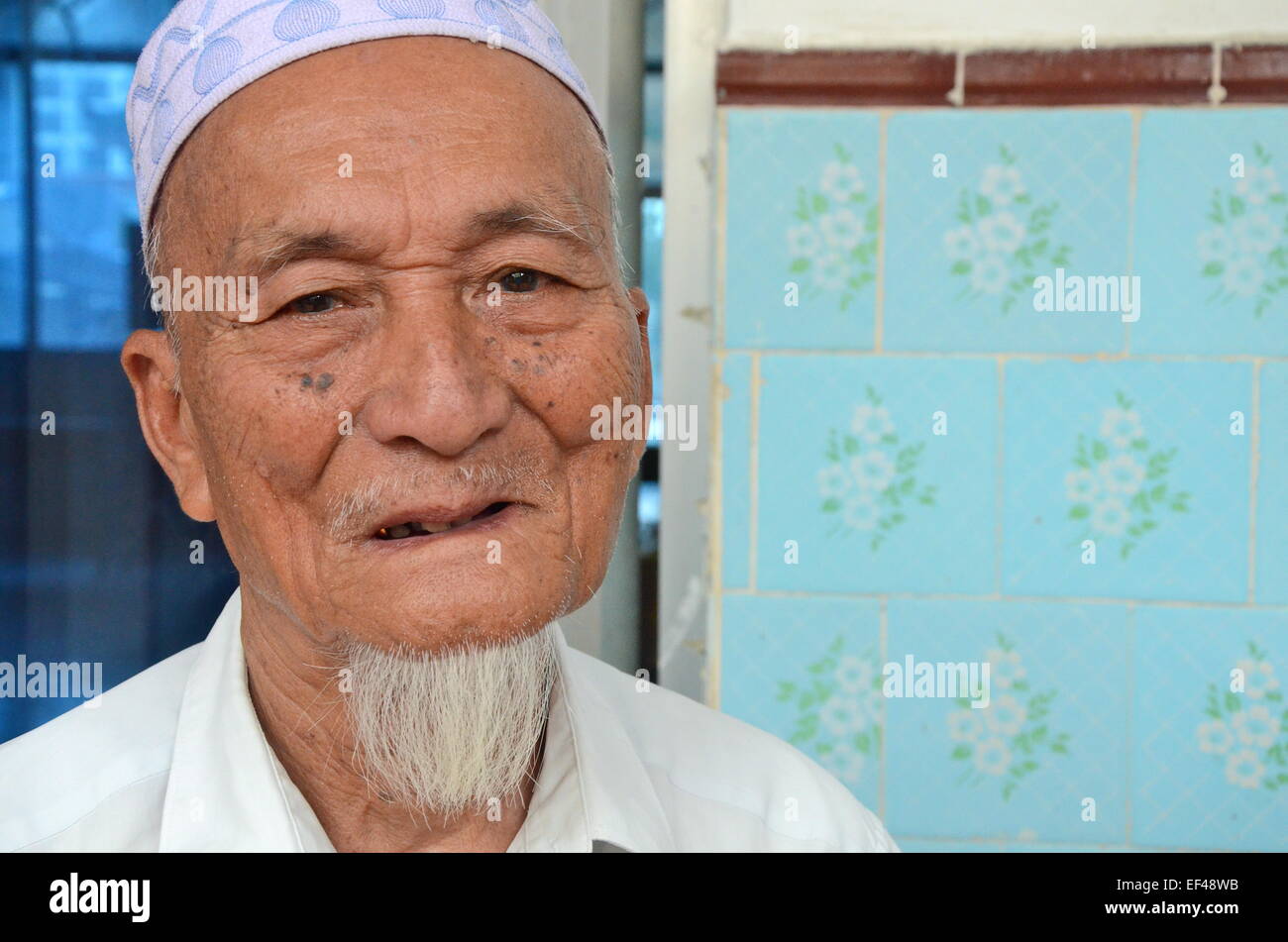 Moslemische chinesische vor Moschee in Sanya, Hainan, China Stockfoto