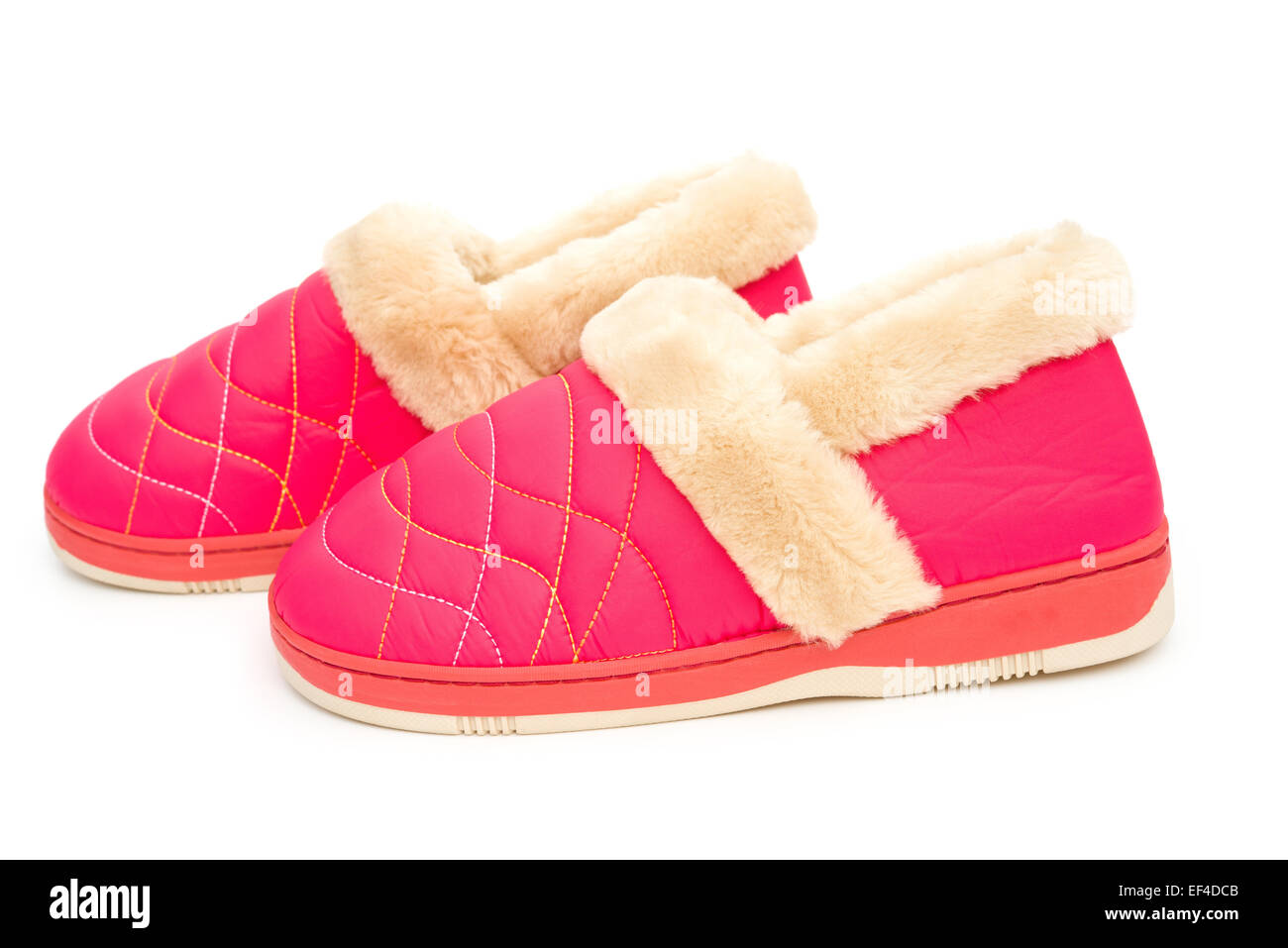 rosa Schuhe für die Dame auf weiß Stockfoto