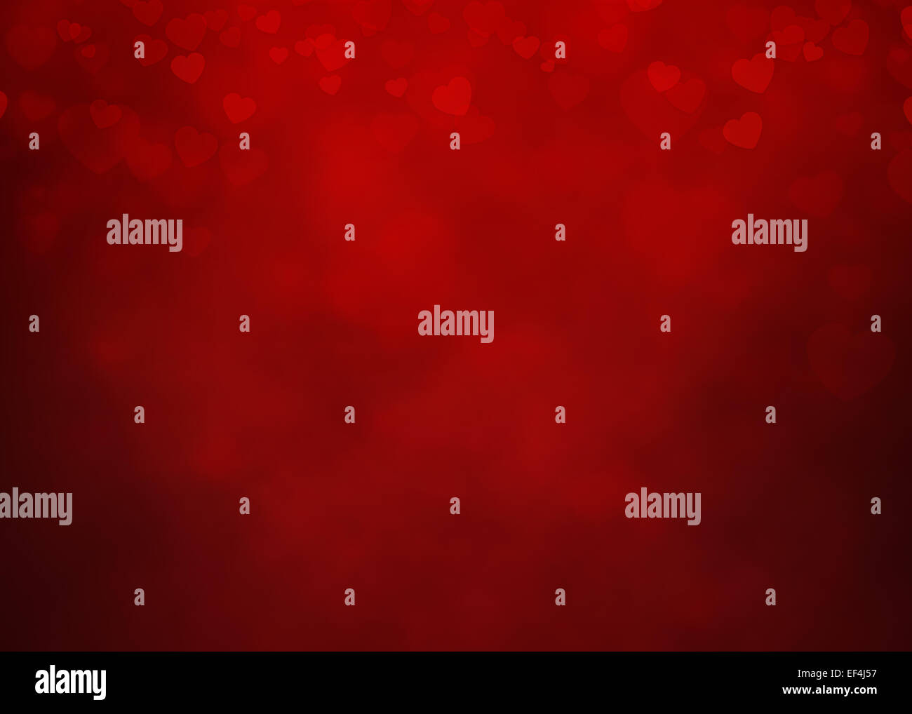 Rotes Herz Hintergrund mit vielen Herzen fallen, auf die Liebe und Emotion. Stockfoto