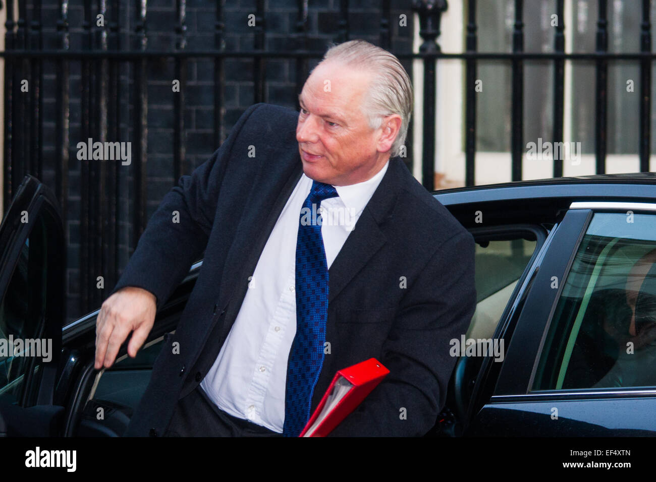 Downing Street, London, 27. Januar 2015. Minister besucht der wöchentlichen Kabinettssitzung in der Downing Street. Im Bild: Francis Maude, Minister für das Cabinet Office und Paymaster General Credit: Paul Davey/Alamy Live-Nachrichten Stockfoto