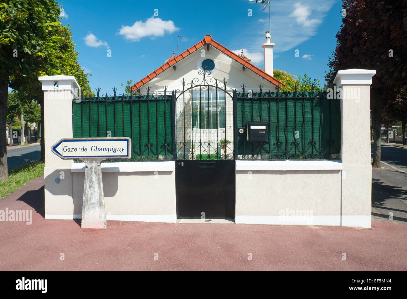 Haus Vororten Paris Stockfoto