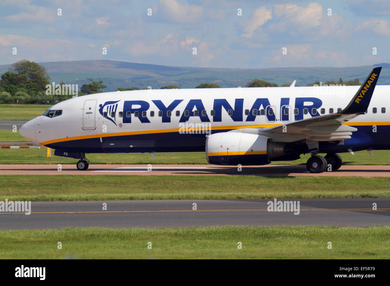 RYAN AIR BOEING 737-8AS Flugzeuge EI EFD Flughafen MANCHESTER ENGLAND 14. Mai 2014 Stockfoto