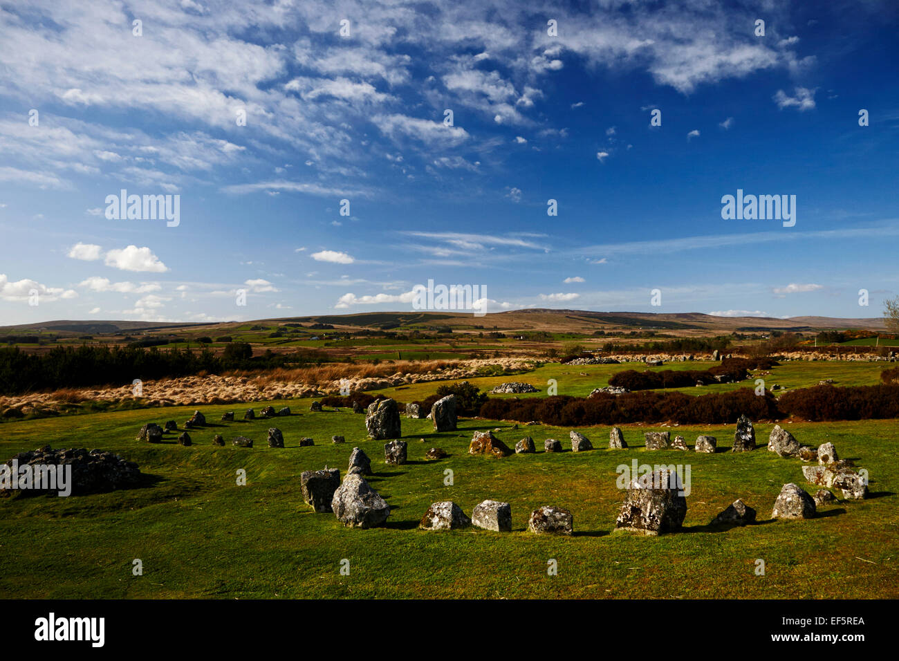 Beaghmore Stein Kreise Grafschaft Tyrone Nordirland Stockfoto