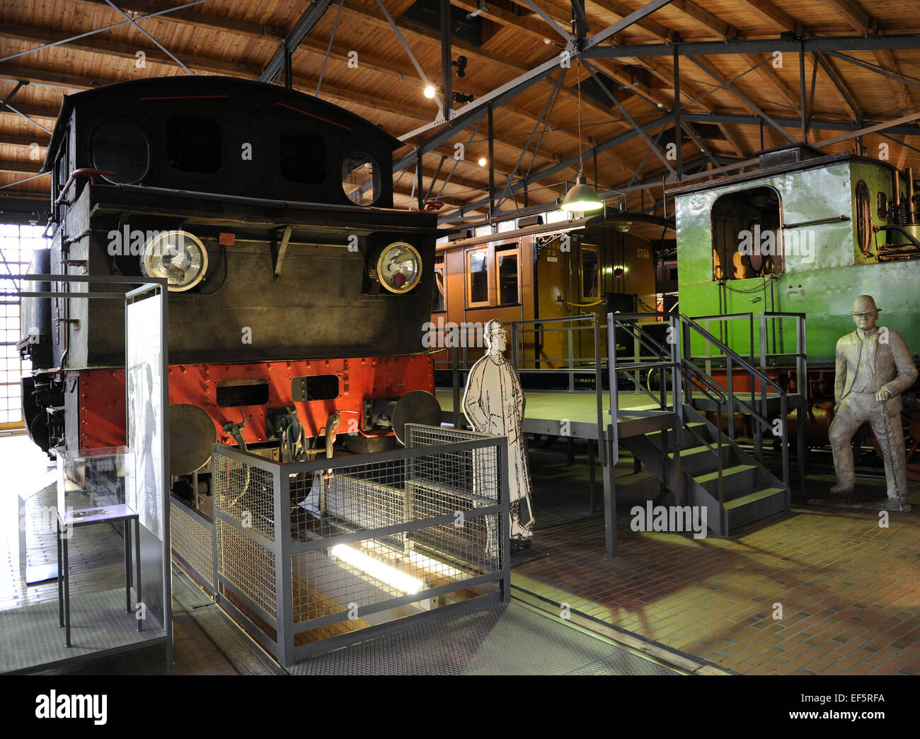 Alte Lokomotiven. Deutschen Technikmuseum. Berlin. Deutschland. Stockfoto
