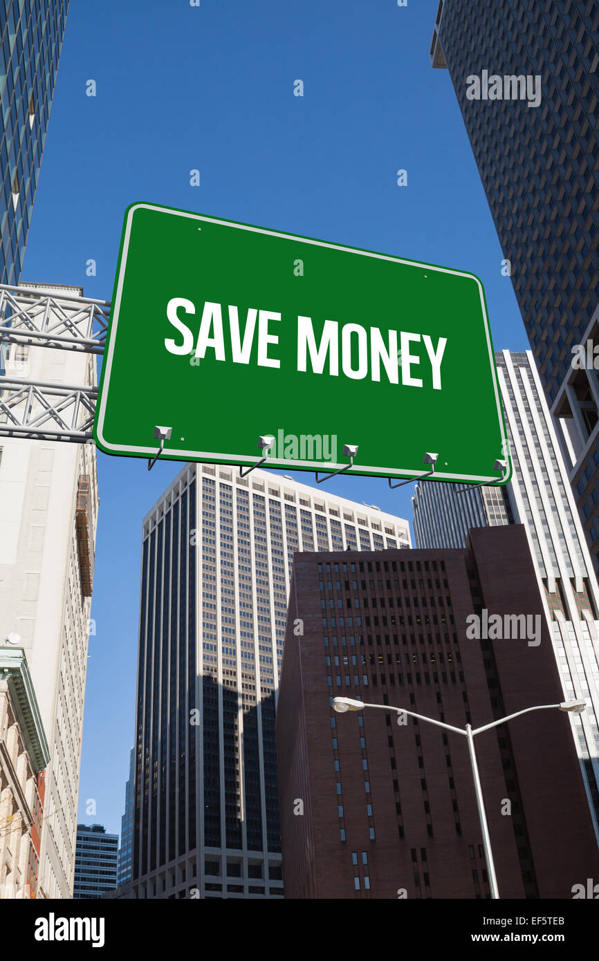 Sparen Sie Geld gegen New york Stockfoto