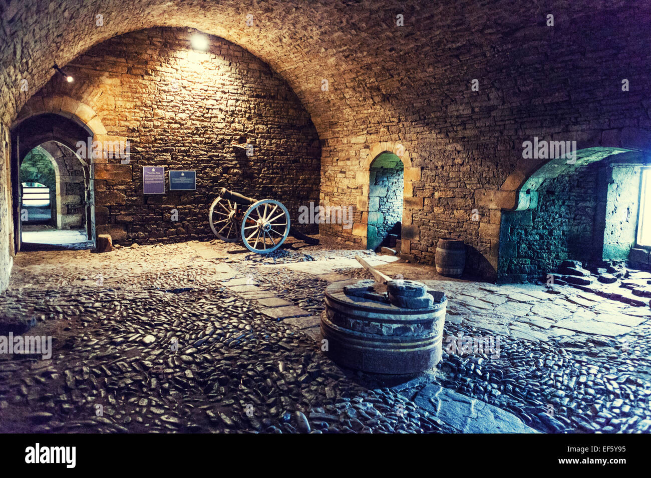 Dreschen, Zimmer, Bolton Castle, North Yorkshire, UK Stockfoto