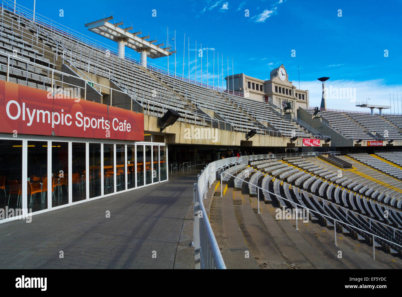 Estadi Olimpic Lluis Campanys, Olympiastadion, Montjuic, Barcelona, Spanien Stockfoto