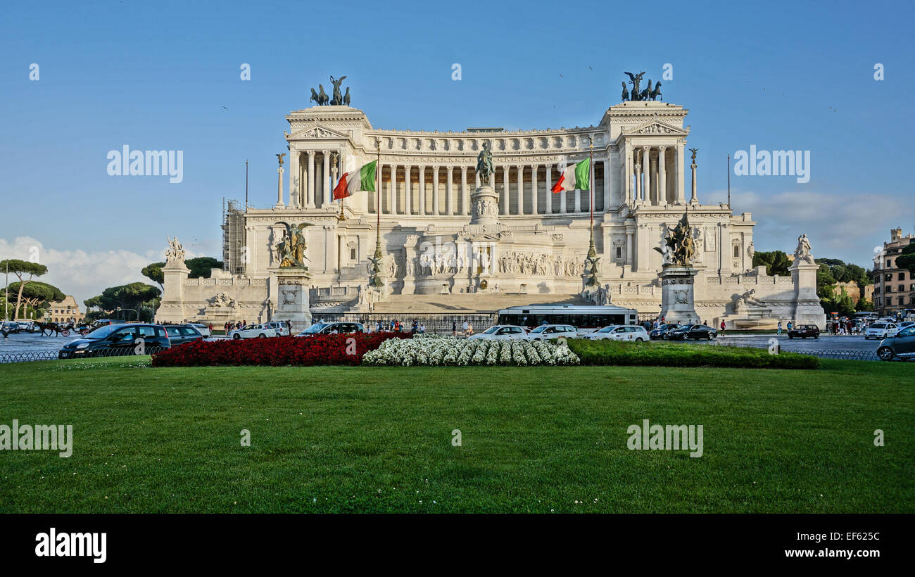 Il Vittoriano in Piazza Venezia, Rom Italien Stockfoto