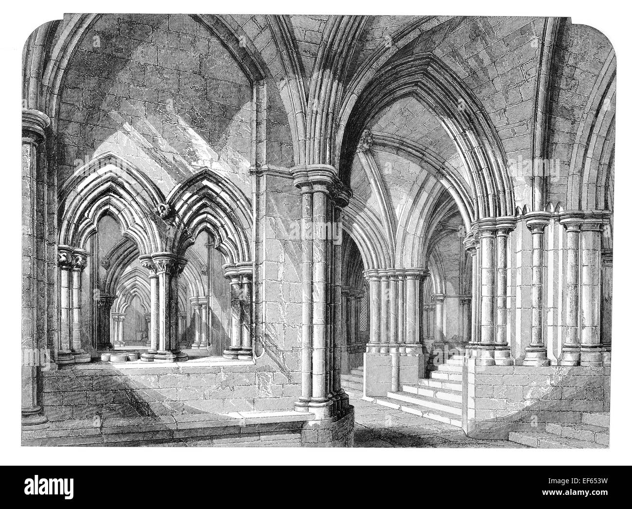 1852 Krypta Glasgow Cathedral High Kirk Stadt mittelalterlichen römisch-katholischen, jetzt evangelische Kirche Stockfoto