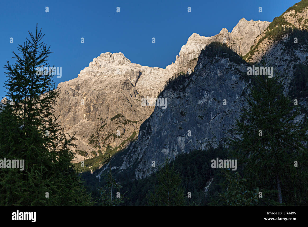 Kranjska Gora, Berge im Pass, Slowenien Stockfoto