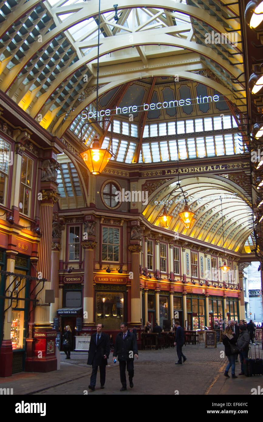 Inneren Leadenhall Market London, England Stockfoto