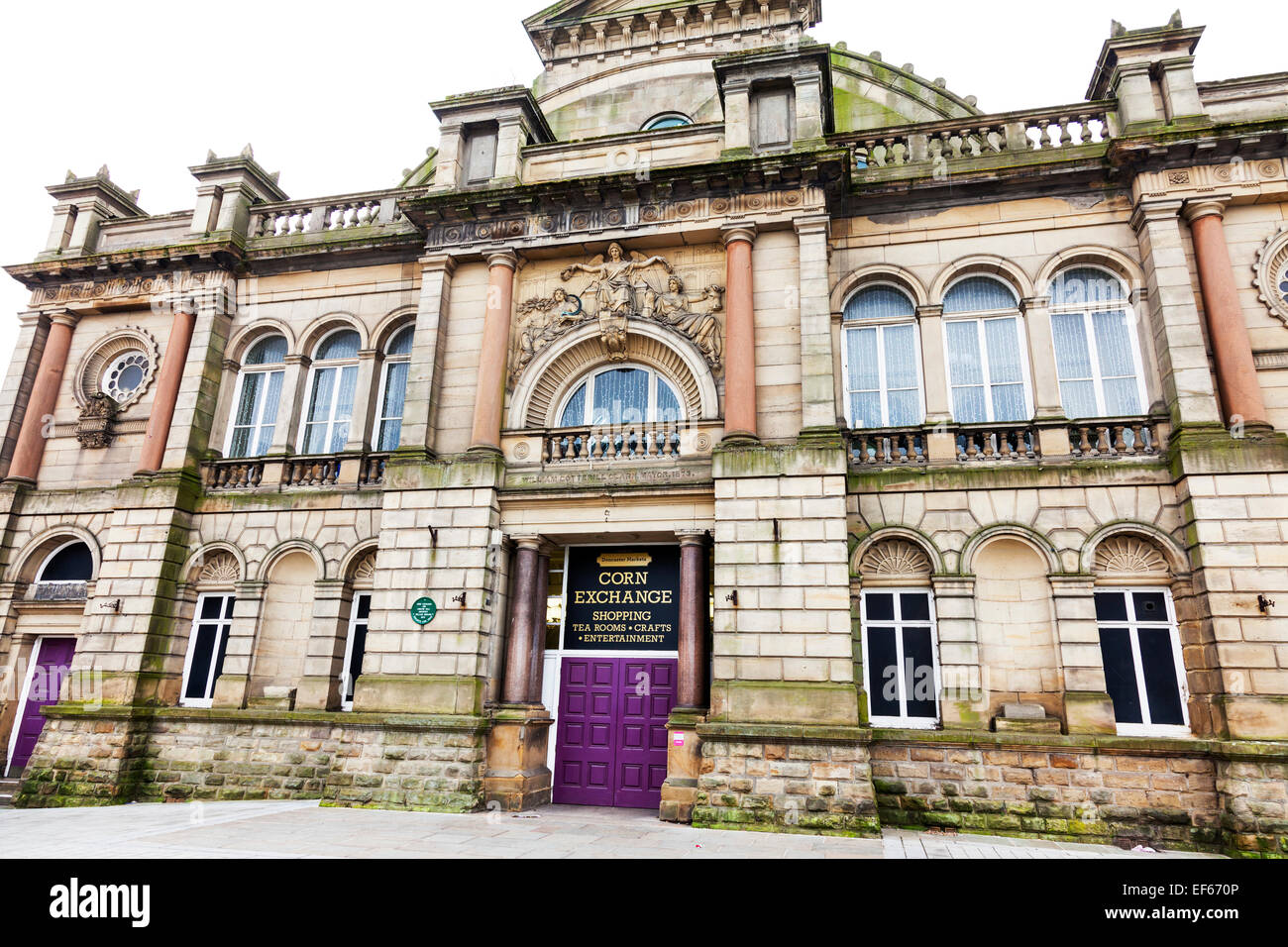 Doncaster Stadt Corn Exchange äußere Gebäude Fassade Eingangsfront South Yorkshire UK England Stockfoto