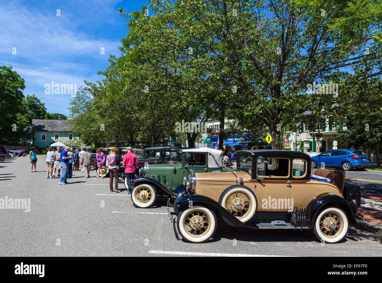 Oldtimer-Rallye in Cold Spring Harbor, Huntington, Suffolk County, Long Island, NY, USA Stockfoto