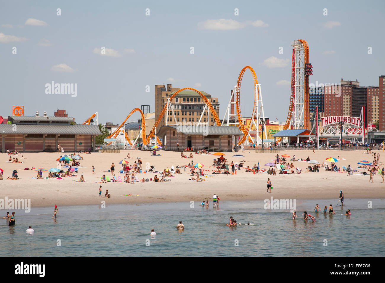 Strand und Vergnügungspark Coney Island, New York, USA, Amerika Stockfoto