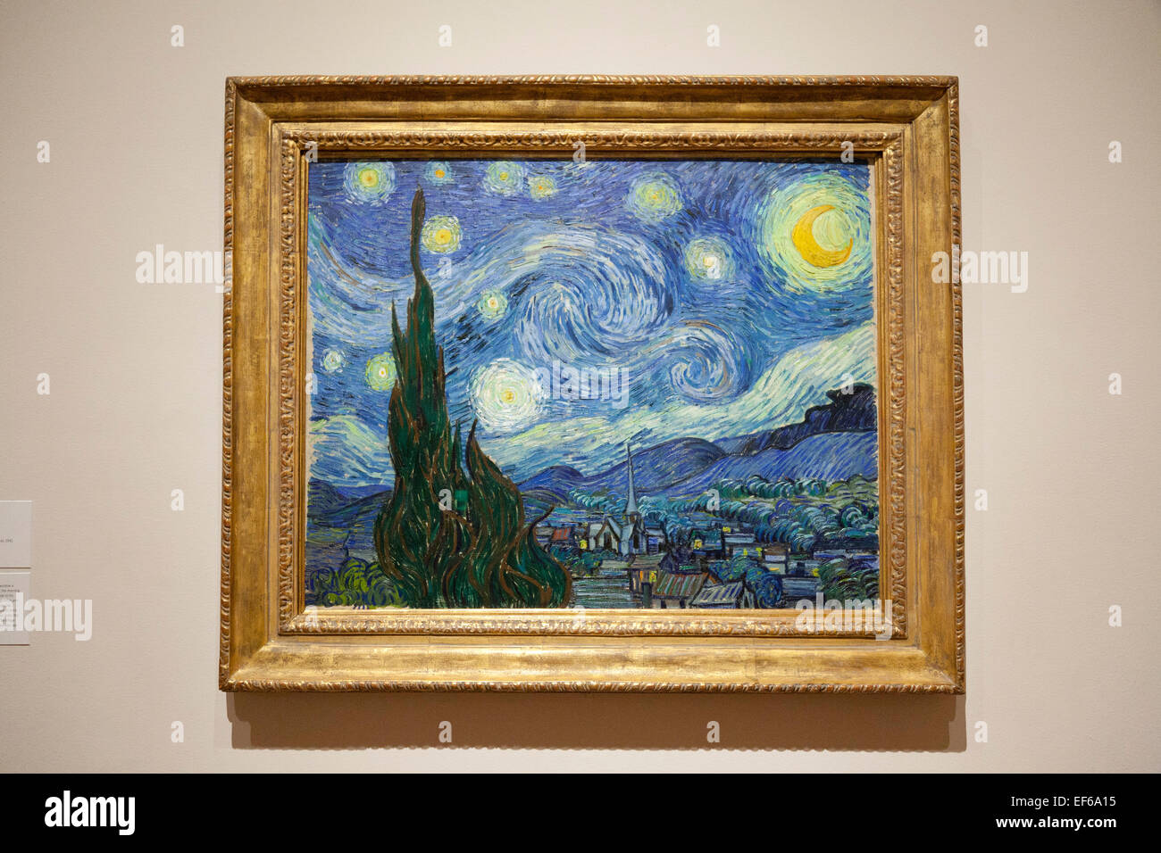 Die Sternennacht, 1889, Gemälde von Vincent Van Gogh, MOMA, Museum der modernen Kunst, New York