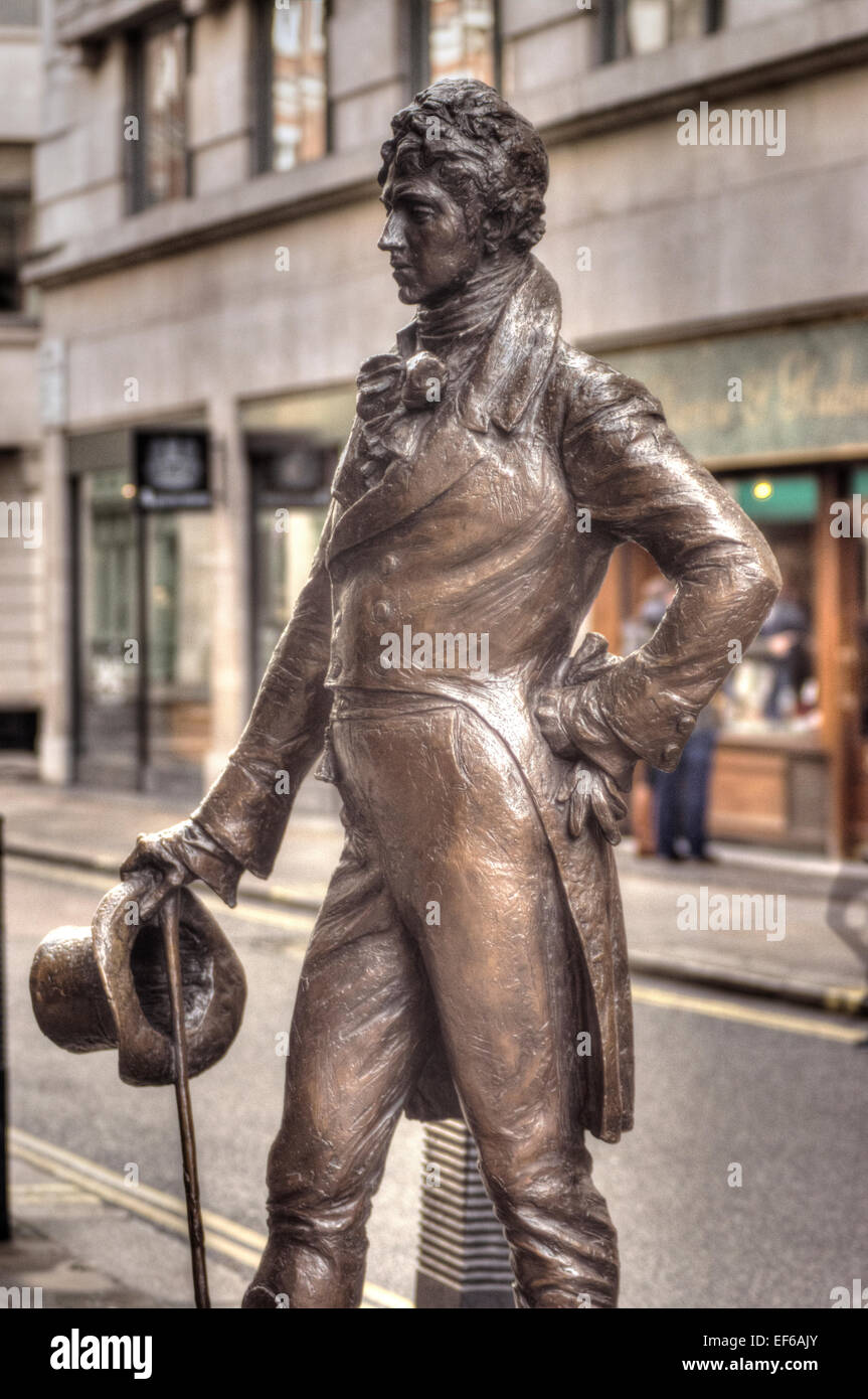 Statue von Beau Brummell Jermyn Street London Stockfoto