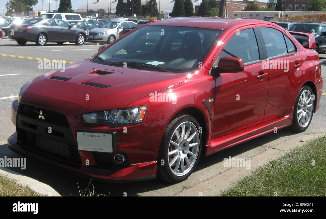 Mitsubishi Lancer Evolution Stockfotos Mitsubishi Lancer