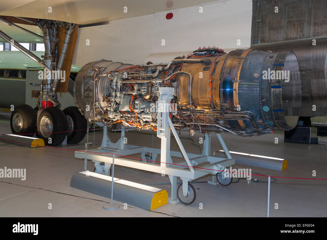 Motor für British Aircraft Corporation, Concorde, G-AXDN Stockfoto