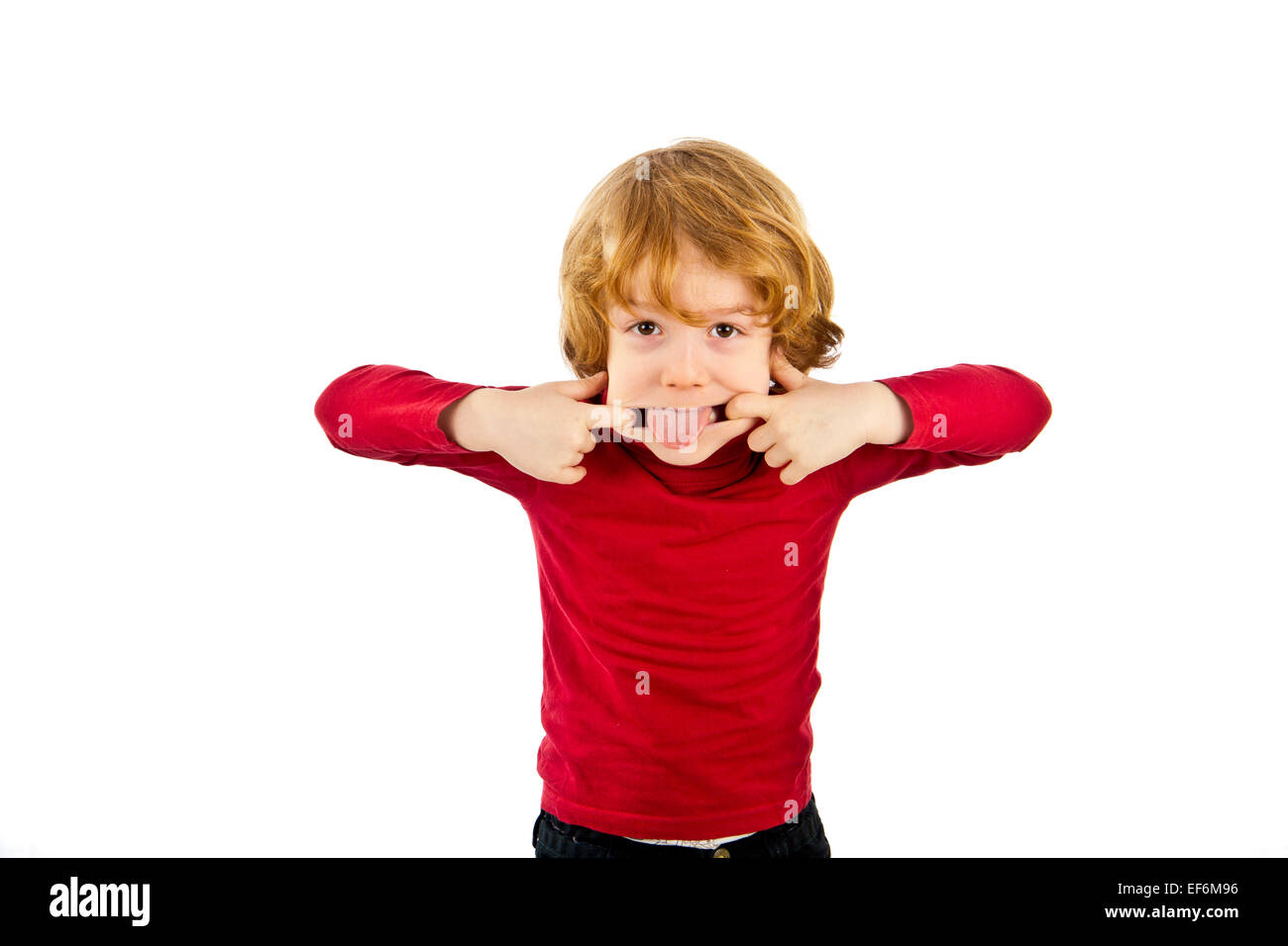 dummes Gesicht Kind Stockfoto