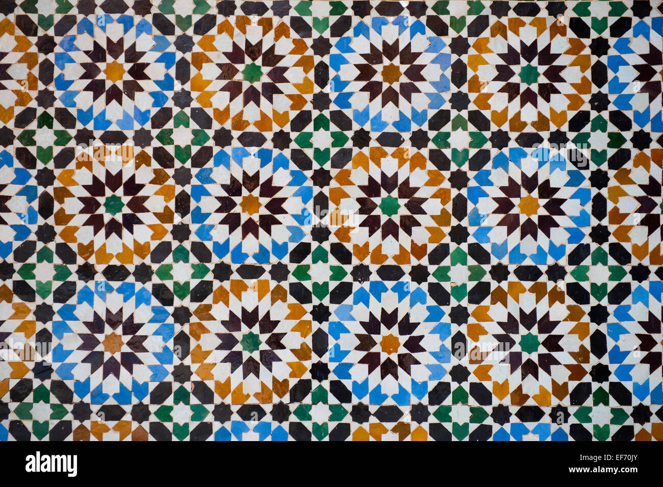 Architektonische Details von Ali Ben Youssef Medersa, Marrekesh, Marokko Stockfoto