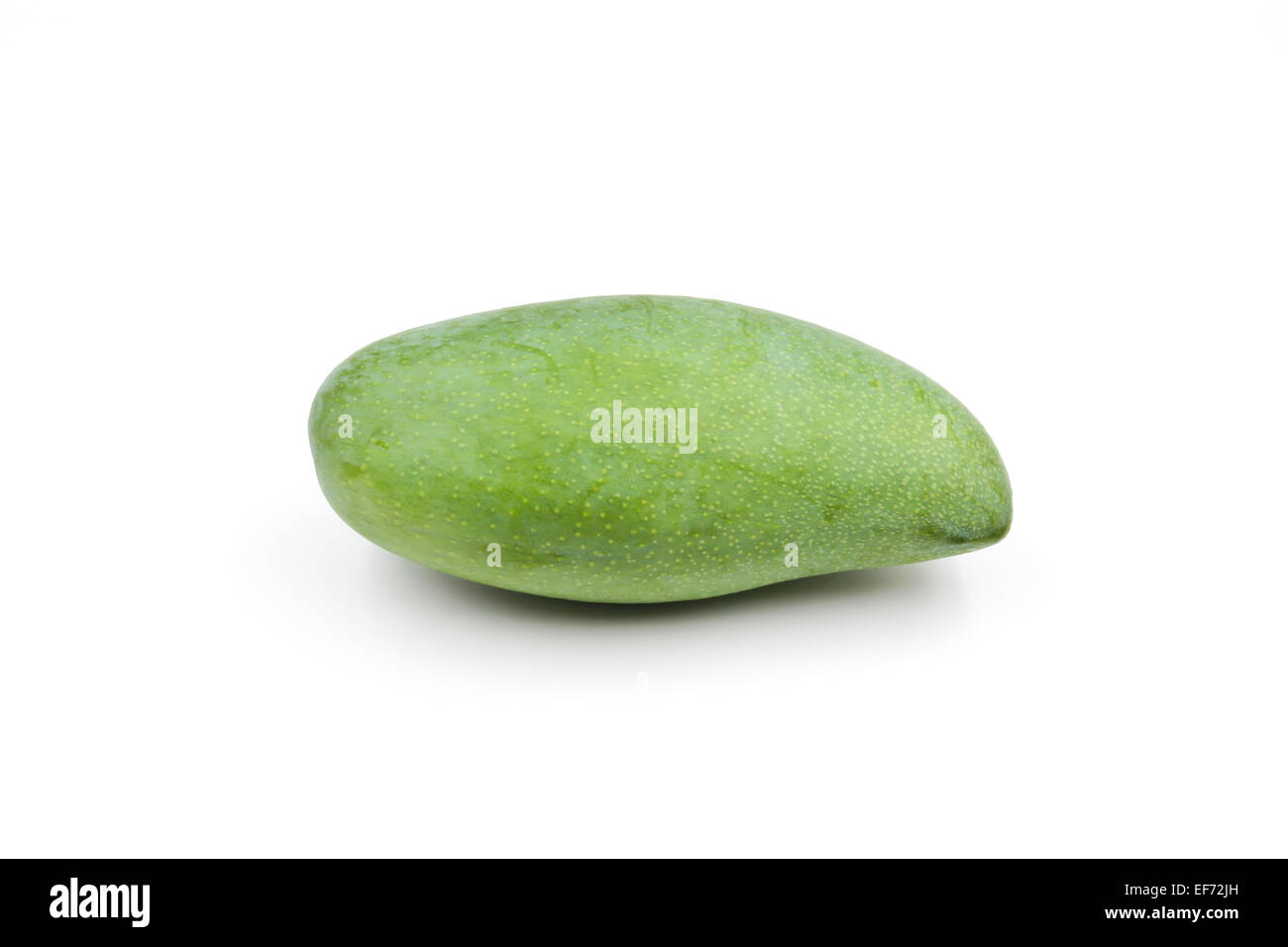 Grüne Mango isoliert auf weißem Hintergrund Stockfoto