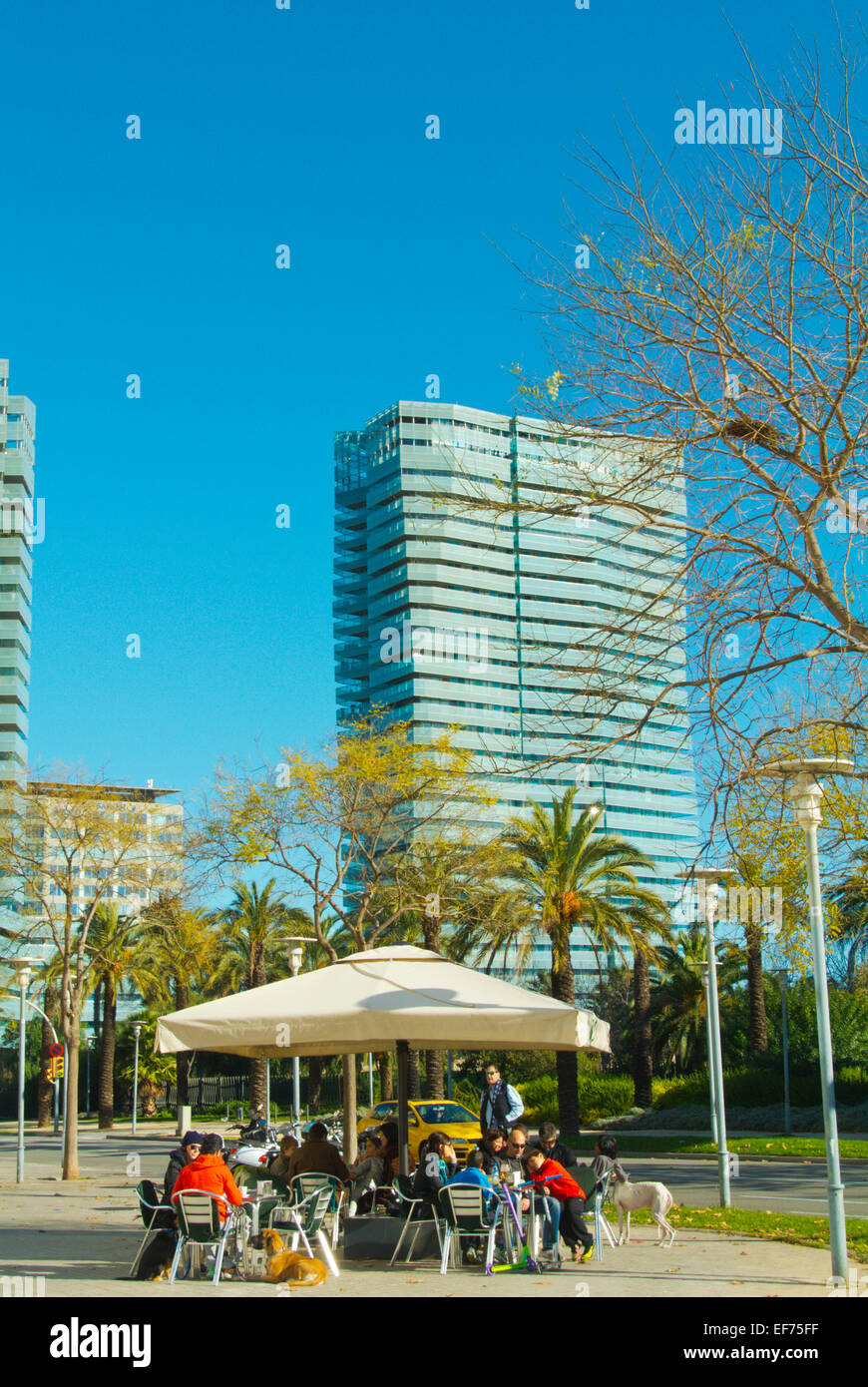 Stadtteil Poblenou, Barcelona, Spanien Stockfoto