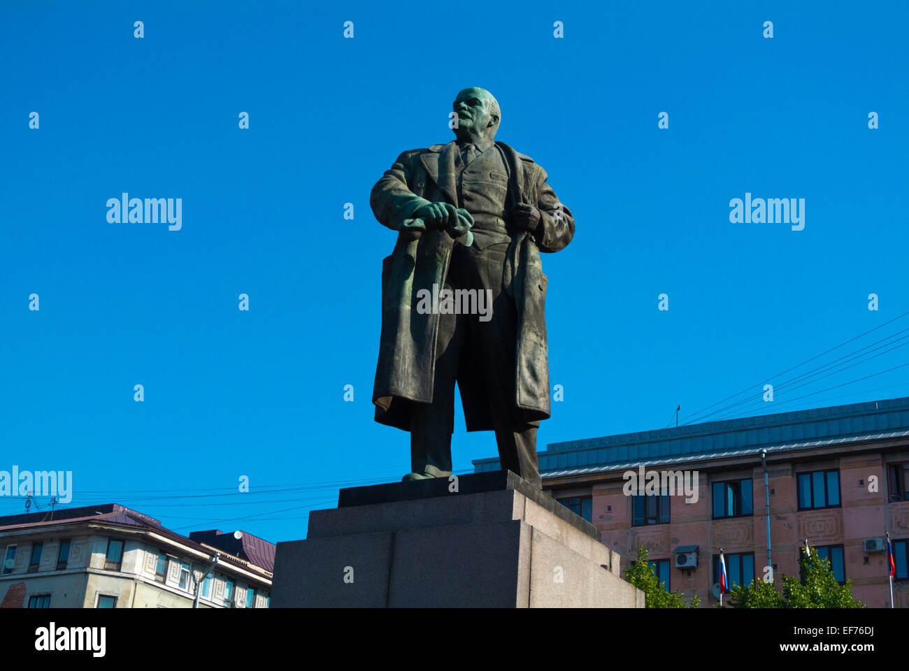 W.I. Lenin, Krasnaya Ploshchad, The Red Square, zentraler Vyborg, Karelien, Russland, Europa Stockfoto