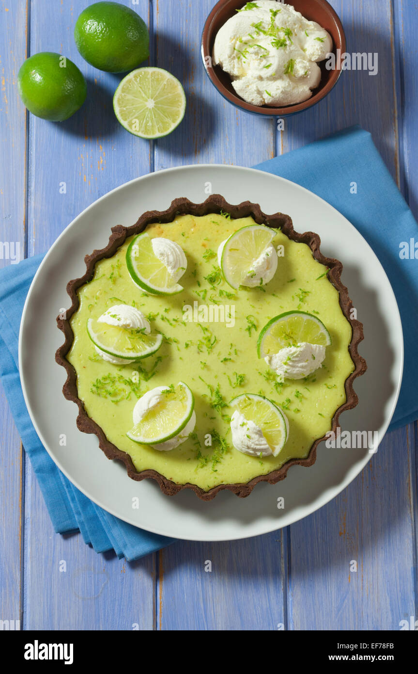 Key Lime Pie. Zitrus Dessert USA Stockfoto