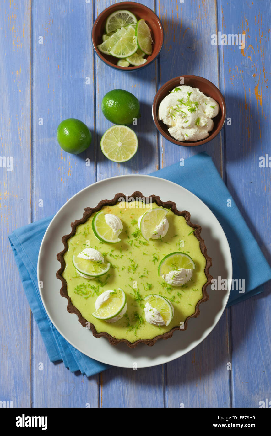 Key Lime Pie. Zitrus Dessert USA Stockfoto