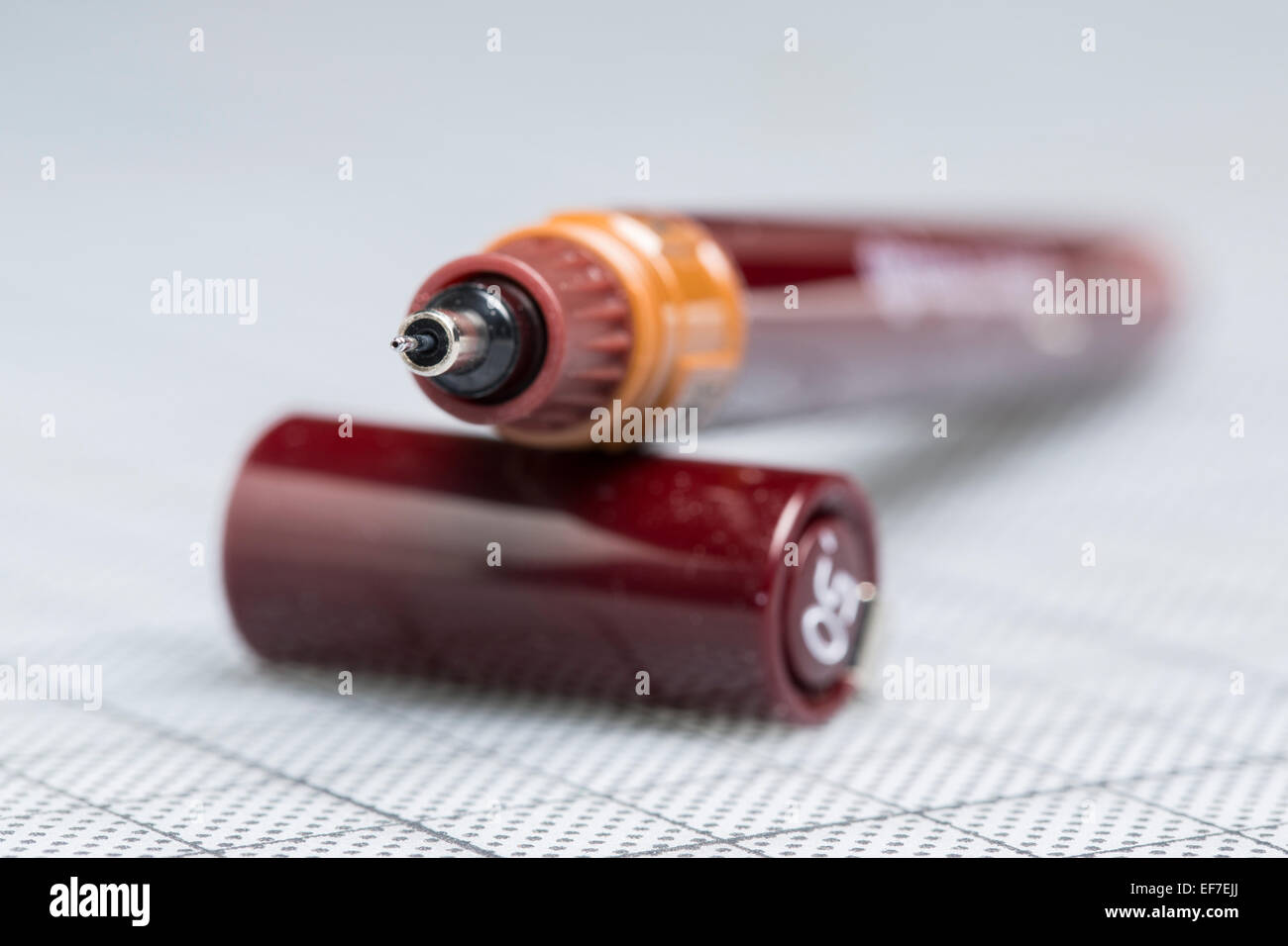 ROtring technische Feder, verwendet für Architektur und design Stockfoto ROtring technische Feder, verwendet für Architektur und design Stockfoto