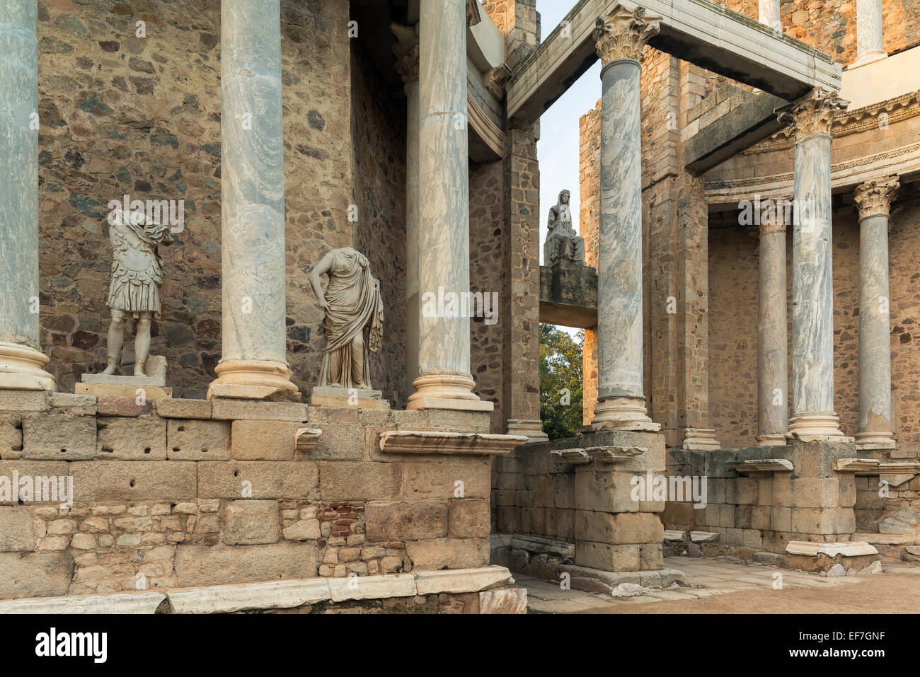 Römisches Theater in Mérida, Extremadura, Spanien, Europa Stockfoto