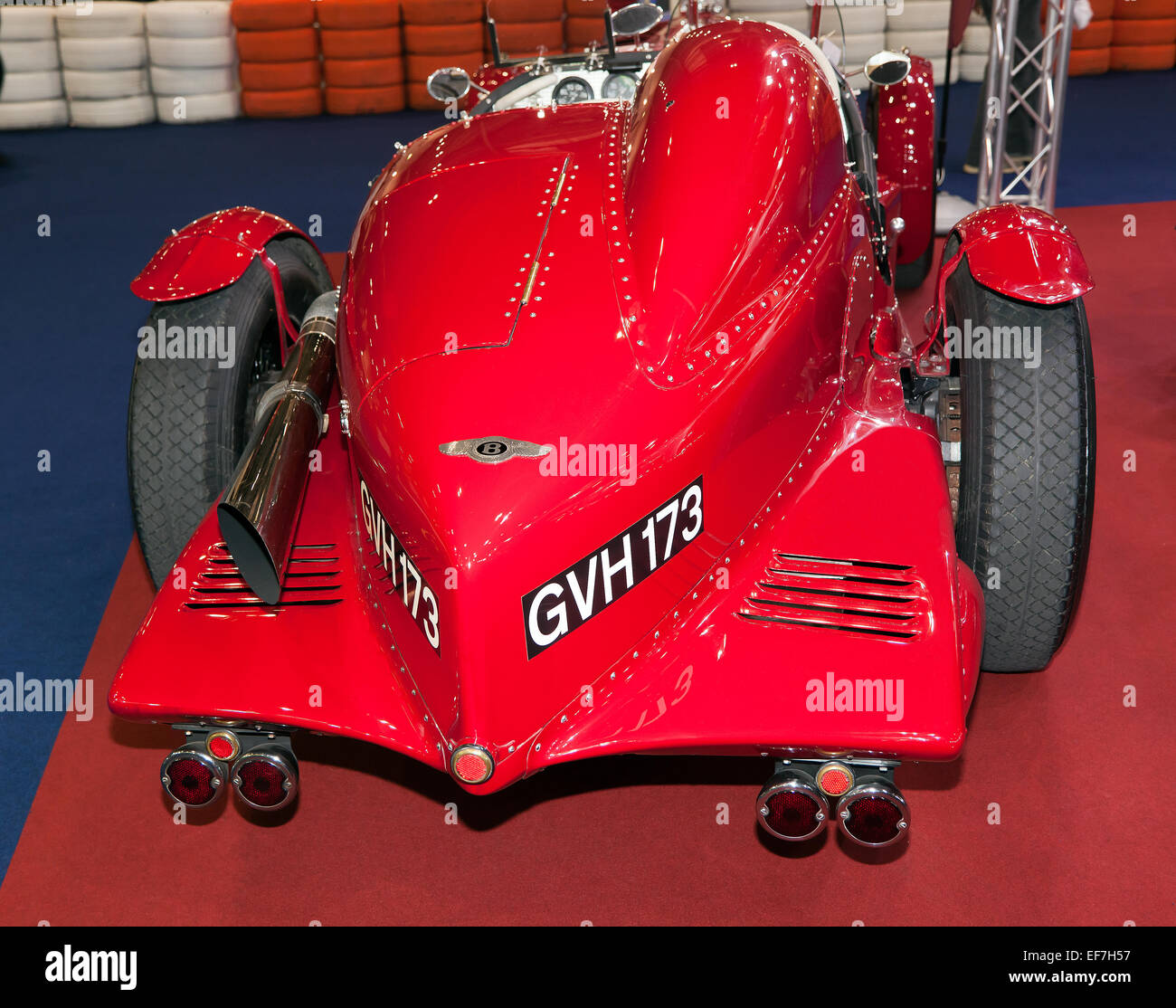 Rückansicht eines 2003 Bentley 6,5 Liter Supercharged Peterson Racers auf London Classic Car Show Stockfoto