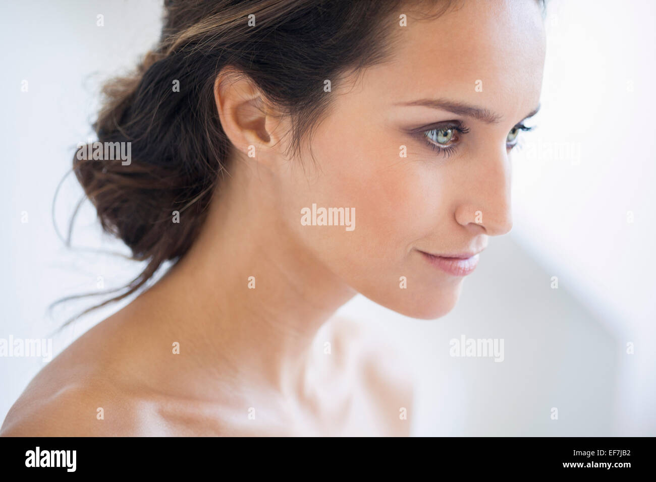 Porträt einer schönen Frau, Lächeln Stockfoto