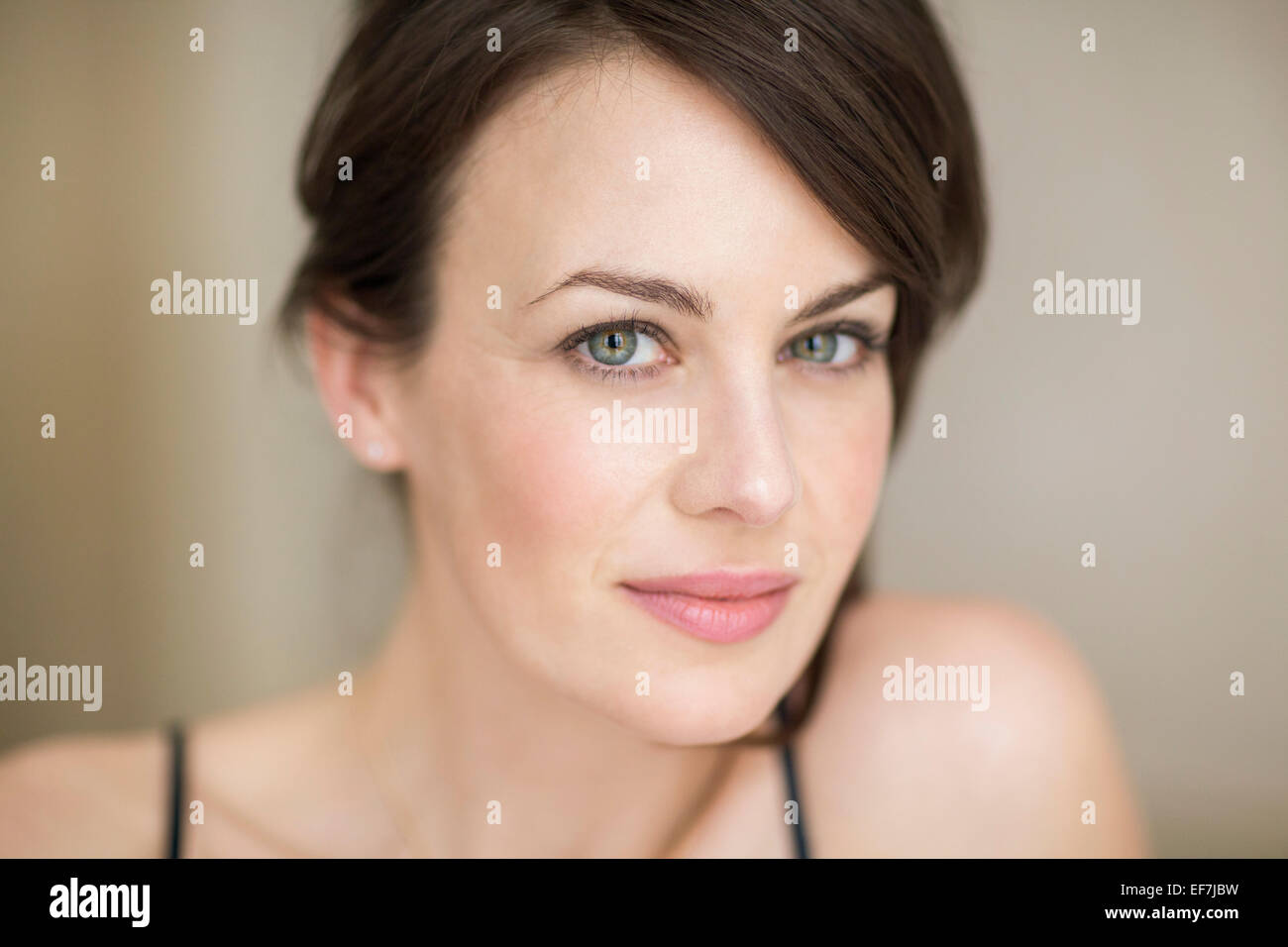 Porträt einer schönen Frau, Lächeln Stockfoto