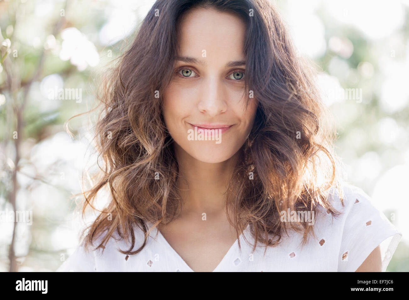 Porträt einer schönen Frau, Lächeln Stockfoto