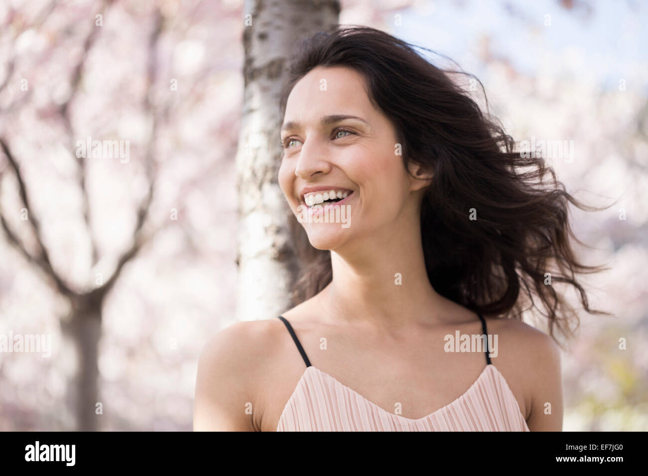 Schöne Frau, Lächeln Stockfoto