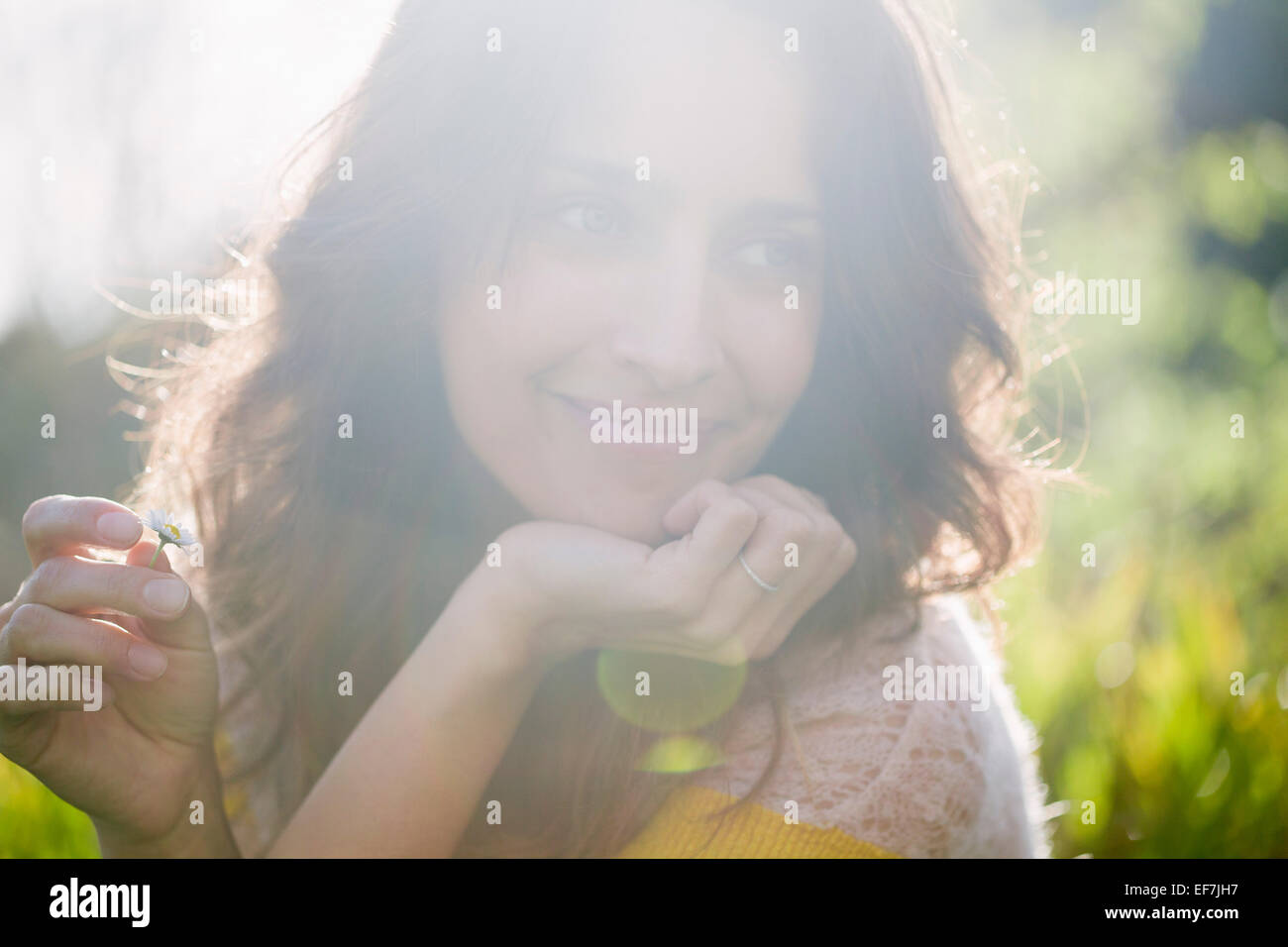 Schöne Frau, Lächeln Stockfoto