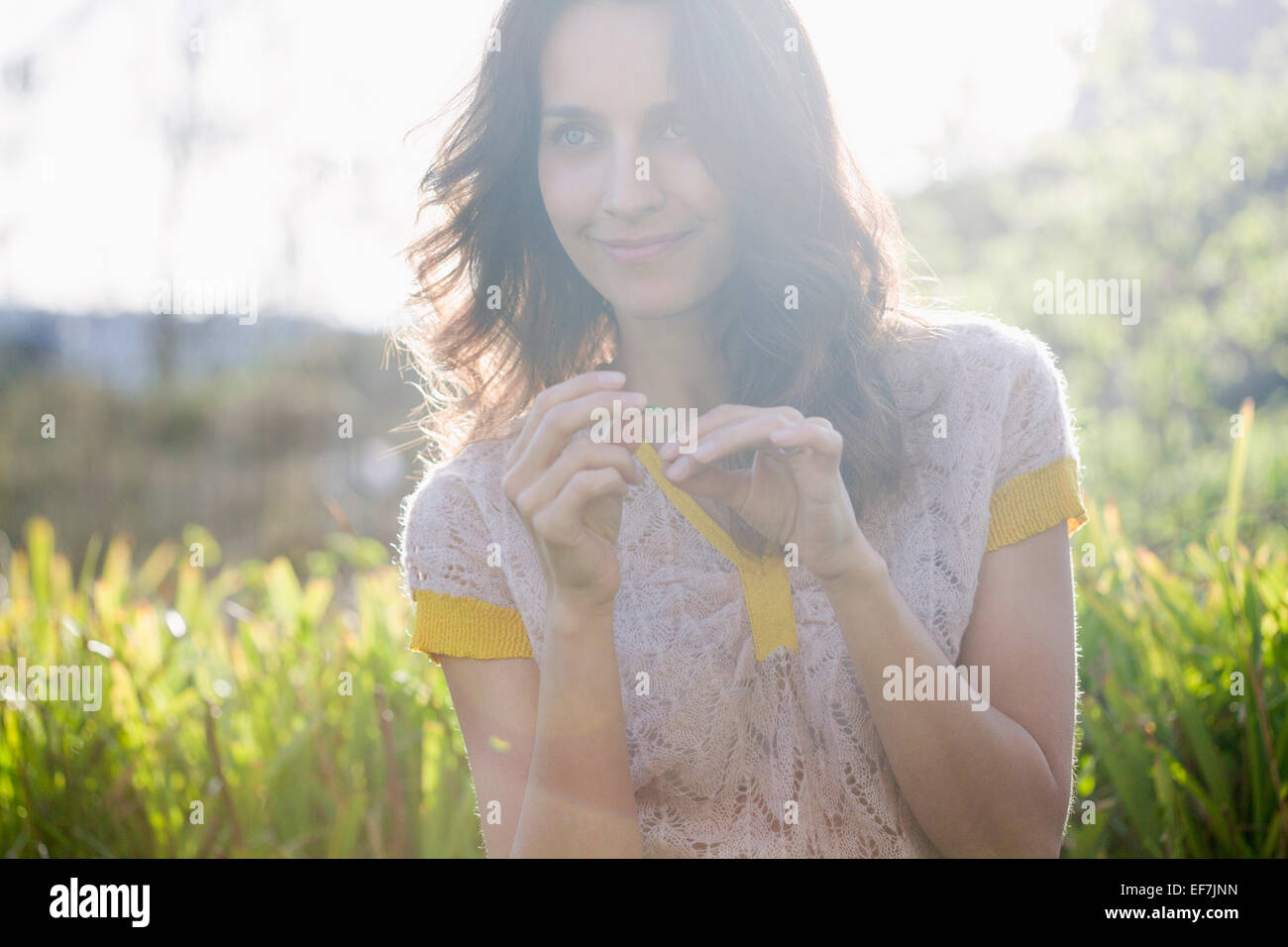 Schöne Frau, Lächeln Stockfoto