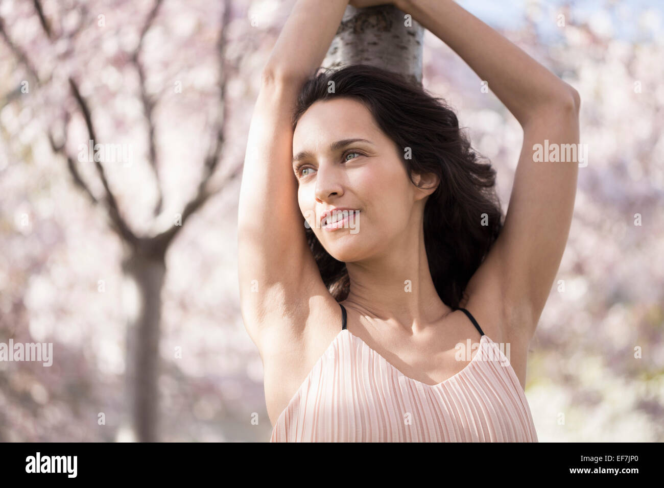 Schöne Frau, Lächeln Stockfoto